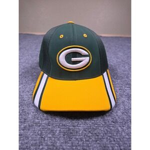 Green Bay Packers Reebok Hat Mens OSFA Green Yellow NFL Equipment Strapback Cap